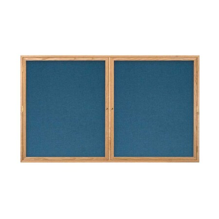 United Visual Products Double Door Indoor Enclosed Easy Tack Bo UV332EZ-BLACK-GOLD